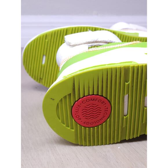FitFlop EU 37 (US 6) green / white comfortable Sneaker Excellent condition - Picture 10 of 11